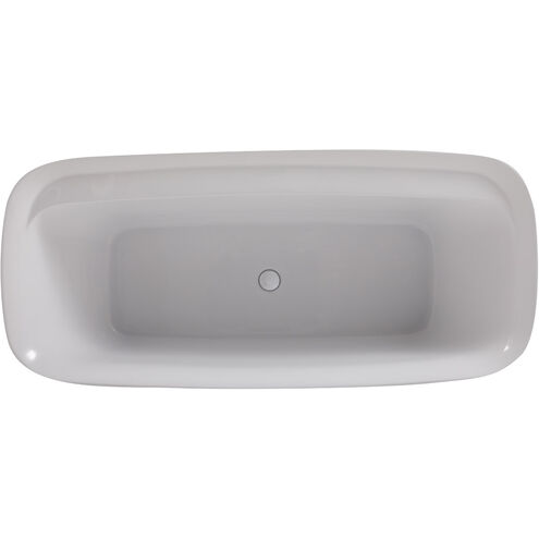 Calum Glossy White and Chrome Bathtub