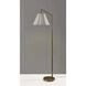 Lyra 60 inch 100.00 watt Antique Brass Floor Lamp Portable Light