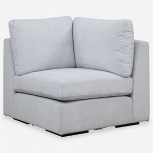 Refuge Light Cloud Blue Polyester Sofa, Corner