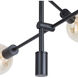 Baton 6 Light 24 inch Black Chandelier Ceiling Light