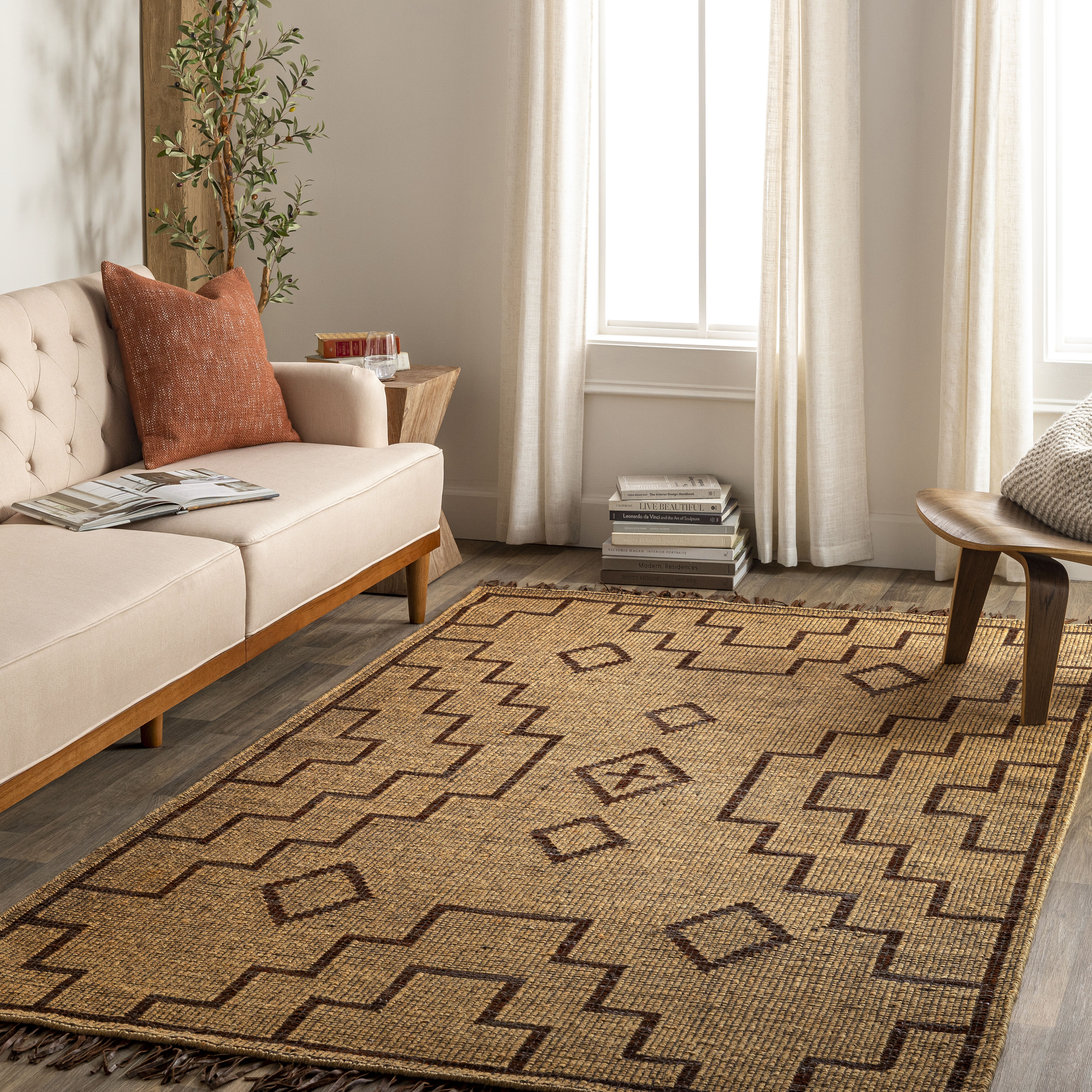 Touareg 180 X 144 inch Tan Rug, Rectangle