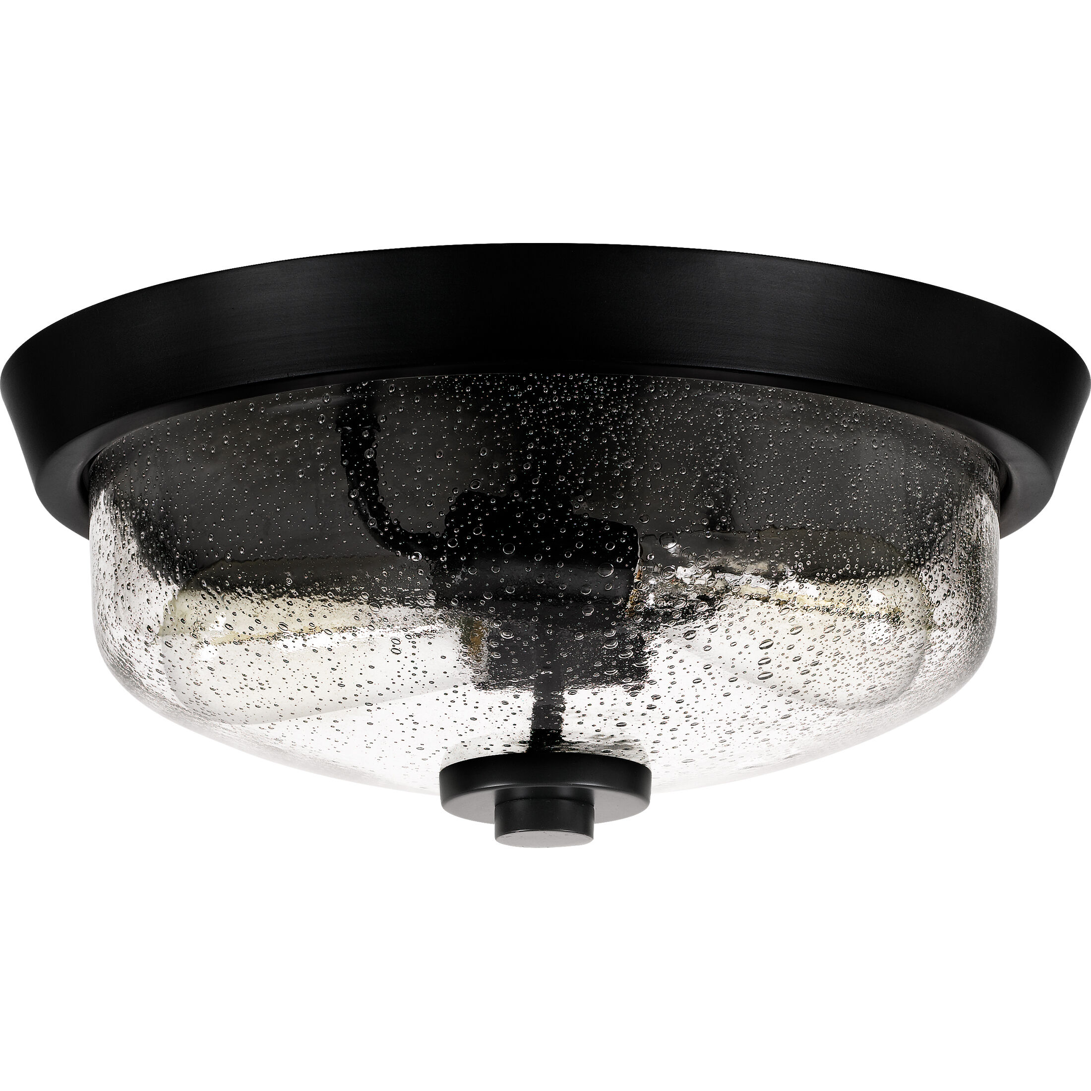 Radius 2 Light 13 inch Earth Black Flush Mount Ceiling Light