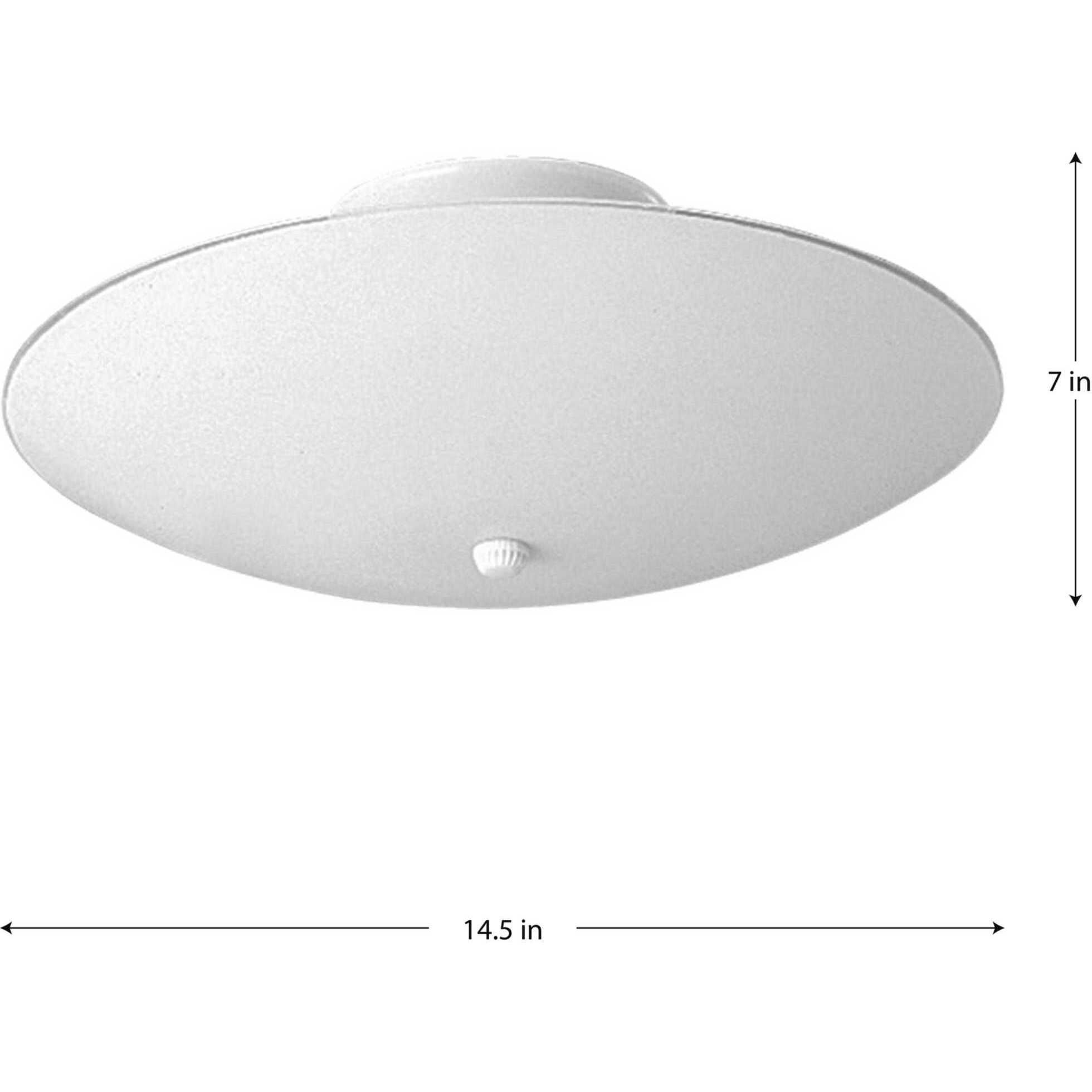 Round Glass 3 Light 14.5 inch White Flush Mount Ceiling Light