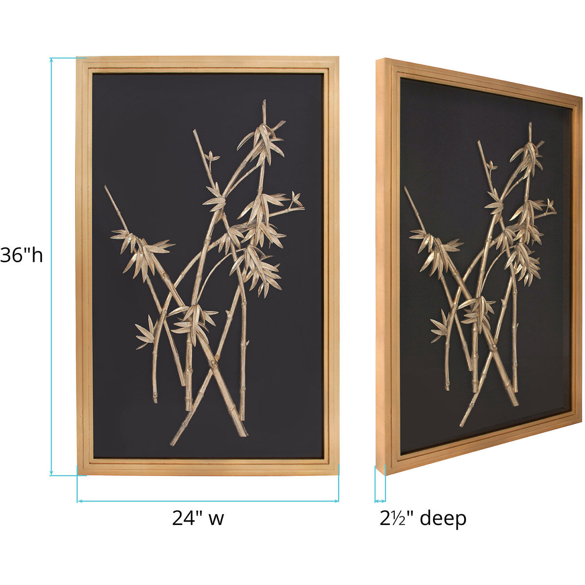 Bamboo Gold Wood Wall Art