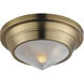 Hargreaves 1 Light 10 inch Natural Aged Brass Flush Mount Ceiling Light