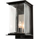 Kingston 1 Light 12.1 inch Coastal Black and Translucent Vintage Platinum Outdoor Sconce in Coastal Black/Translucent Vintage Platinum, Medium