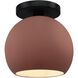 Radiance LED 10 inch Canyon Clay and Matte Black Semi Flush Ceiling Light