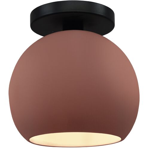Radiance LED 10 inch Canyon Clay and Matte Black Semi Flush Ceiling Light
