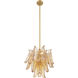 Regent 4 Light 17.75 inch Legacy Brass Chandelier Ceiling Light in Amber Crackled Glass