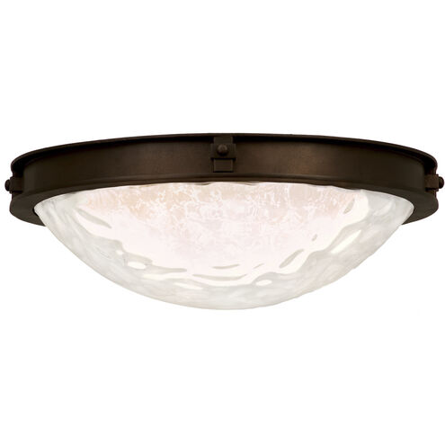 Newport 2 Light 23 inch Satin Bronze Flush Mount Ceiling Light in Without Glass