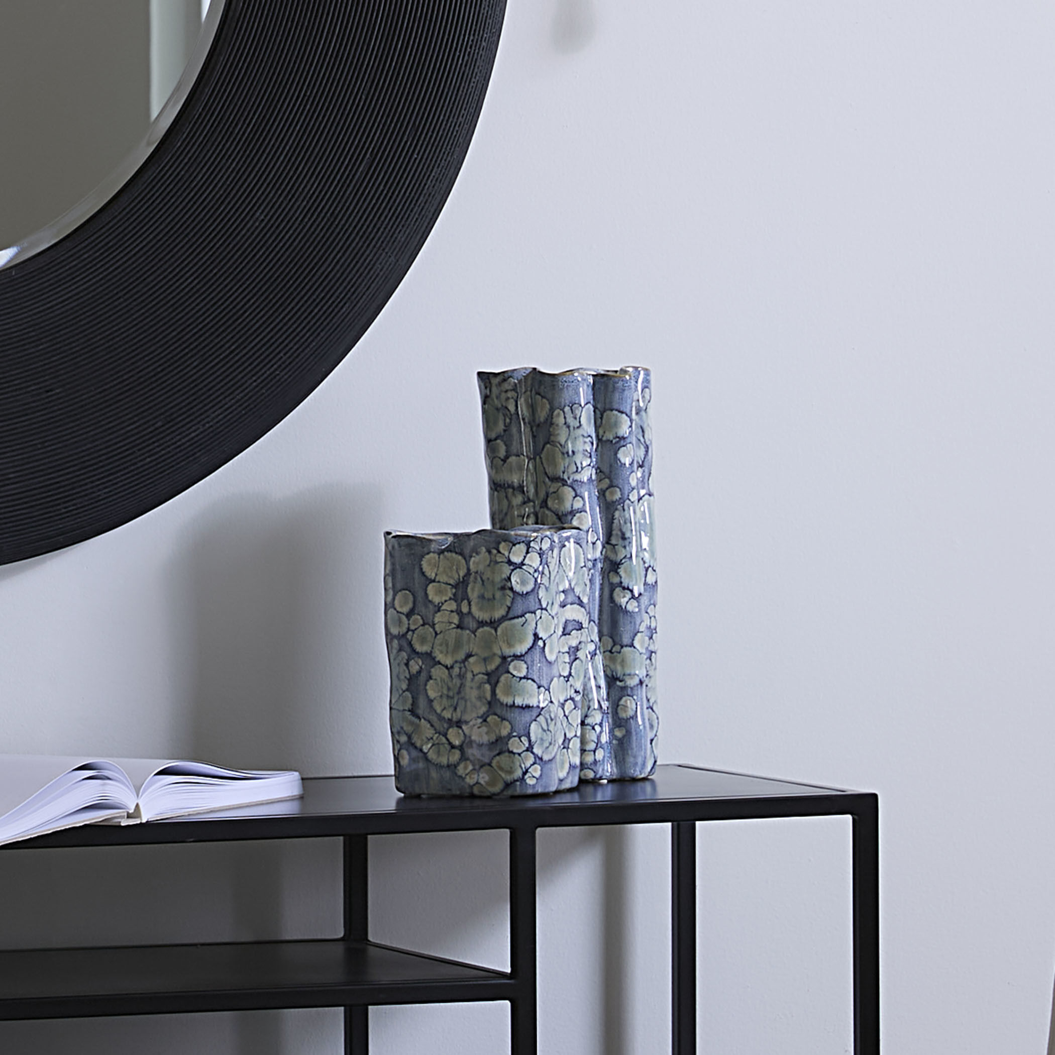 Cloud 12 X 5 inch Vases, Set of 2