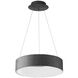 Corso LED 18 inch Black Pendant Ceiling Light in 18in, dweLED