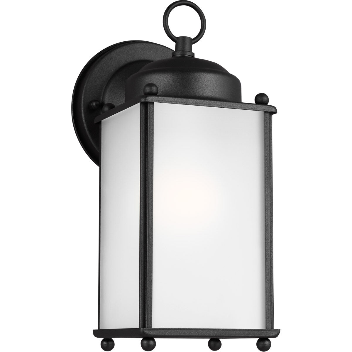 New Castle 1 Light 10.25 inch Black Outdoor Wall Lantern, Large