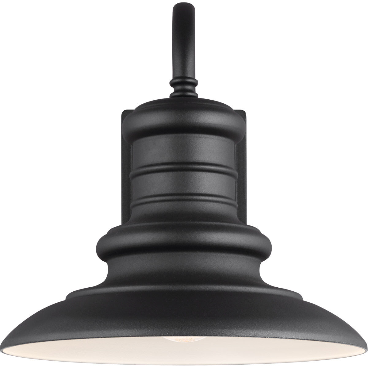 Redding Station 1 Light 12.5 inch Textured Black Outdoor Wall Lantern, Medium