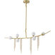 Canada 6 Light 4 inch Gold Chandelier Ceiling Light