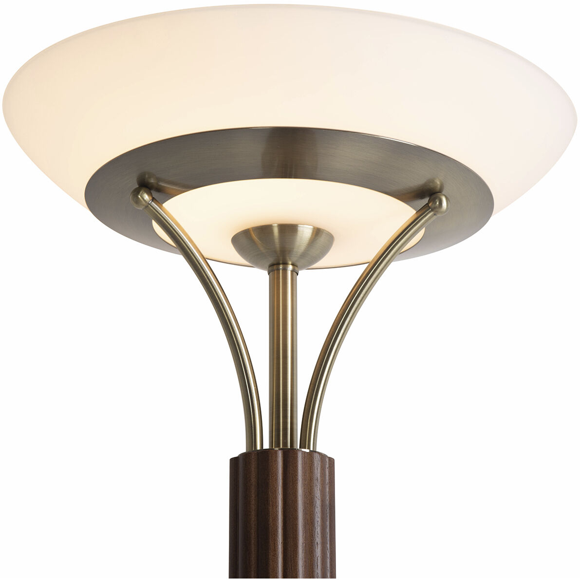 Tambo 72 inch 23.00 watt Dark Walnut and Weathered Brass Torchiere Floor Lamp Portable Light