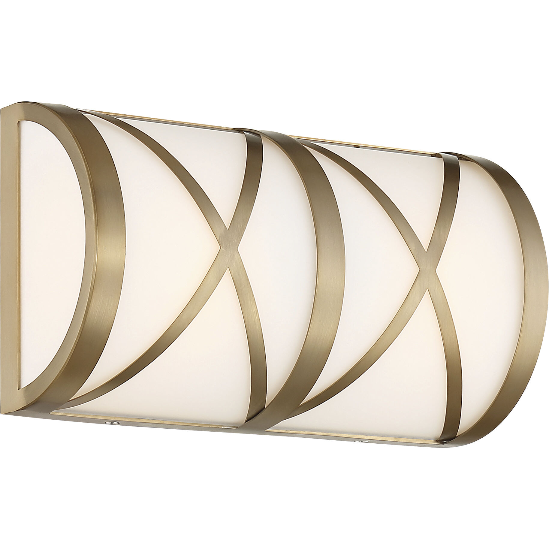 Sylph 2 Light 7 inch Burnished Brass and Satin White Vanity Light Wall Light