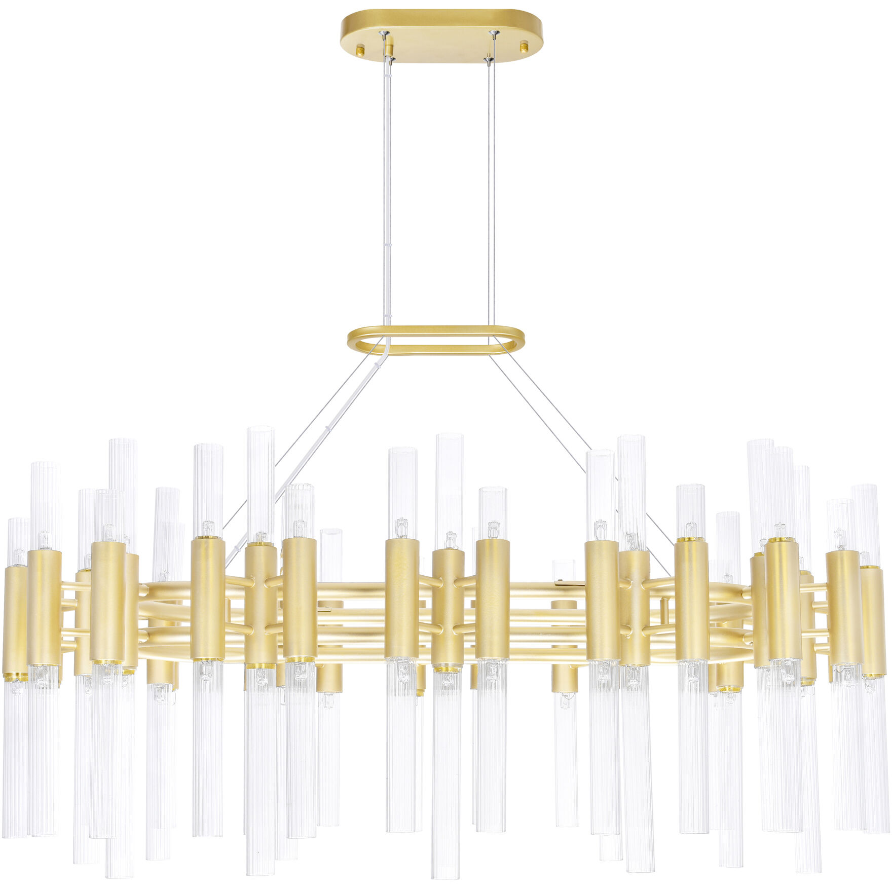 Orgue 72 Light 39 inch Satin Gold Island/Pool Table Light Ceiling Light