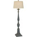 Bourgault 64 inch 150.00 watt Peacock Blue and Heathered Oatmeal Floor Lamp Portable Light
