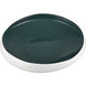 Greer 17.5 X 4 inch Centerpiece Bowl in Matte White and Turquoise Glazed