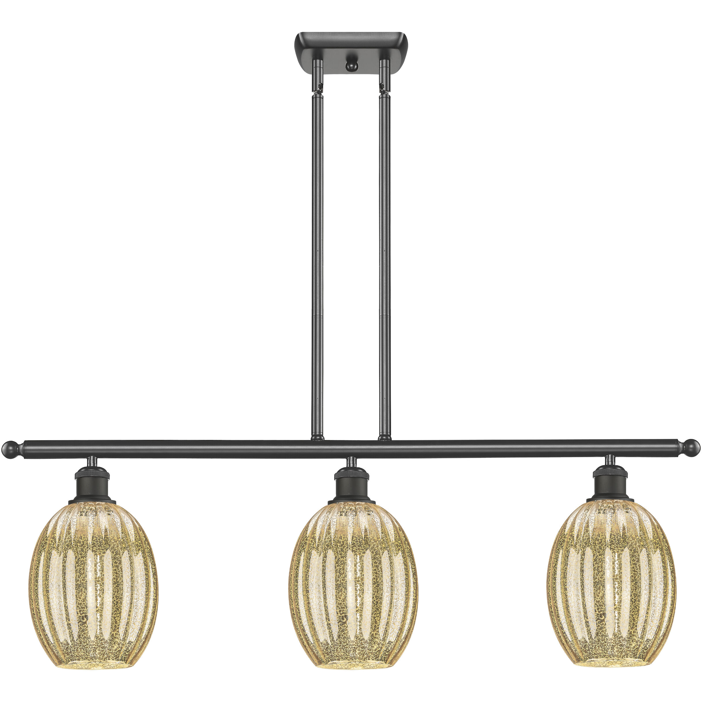 Ballston Preston Island Light Ceiling Light in Oil Rubbed Bronze, Mercury Glass