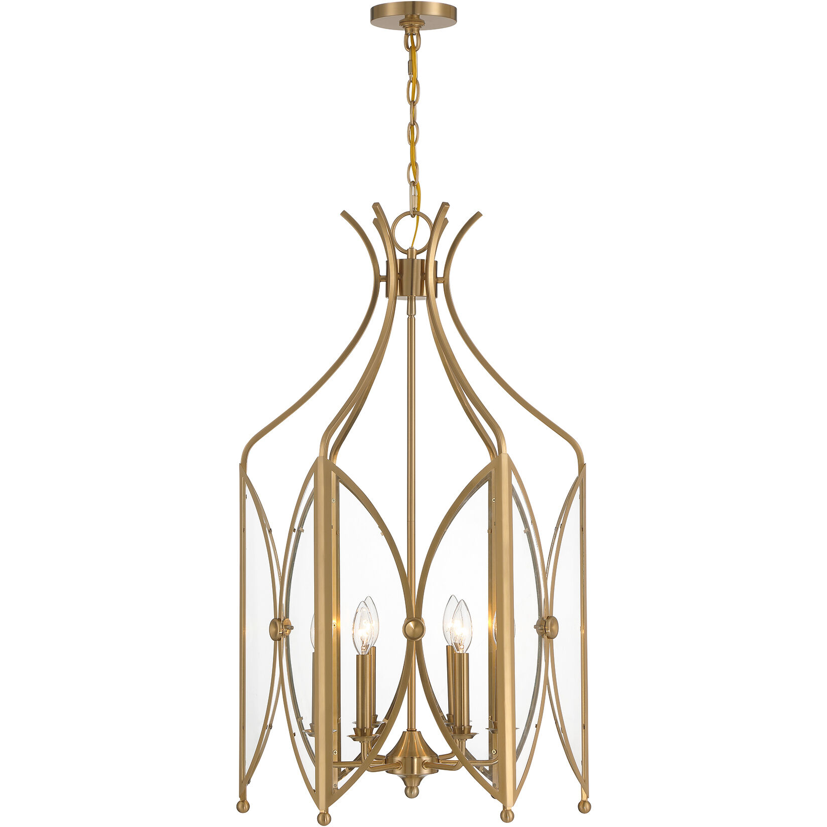 Enclave 6 Light 21 inch Noble Brass Pendant Ceiling Light