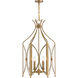 Enclave 6 Light 21 inch Noble Brass Pendant Ceiling Light