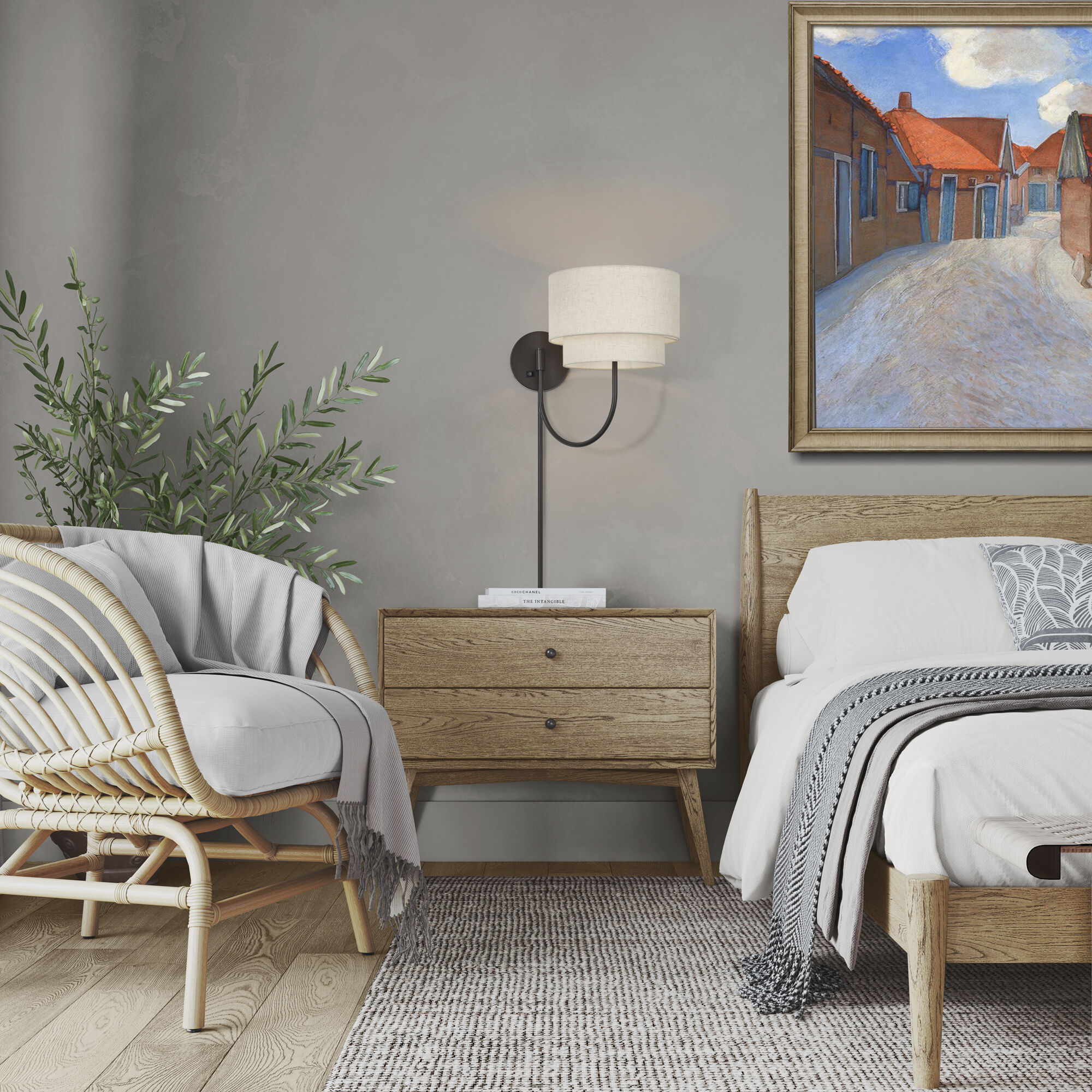 Manorwood 17.5 inch 60.00 watt English Bronze Swing Arm Wall Lamp Wall Light