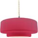 Radiance LED 14.5 inch Cerise and Brushed Nickel Pendant Ceiling Light