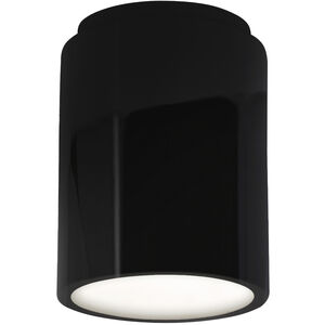 Radiance LED 6.5 inch Gloss Black Outdoor Flush Mount in 1000 Lm LED, Gloss Black/Matte White