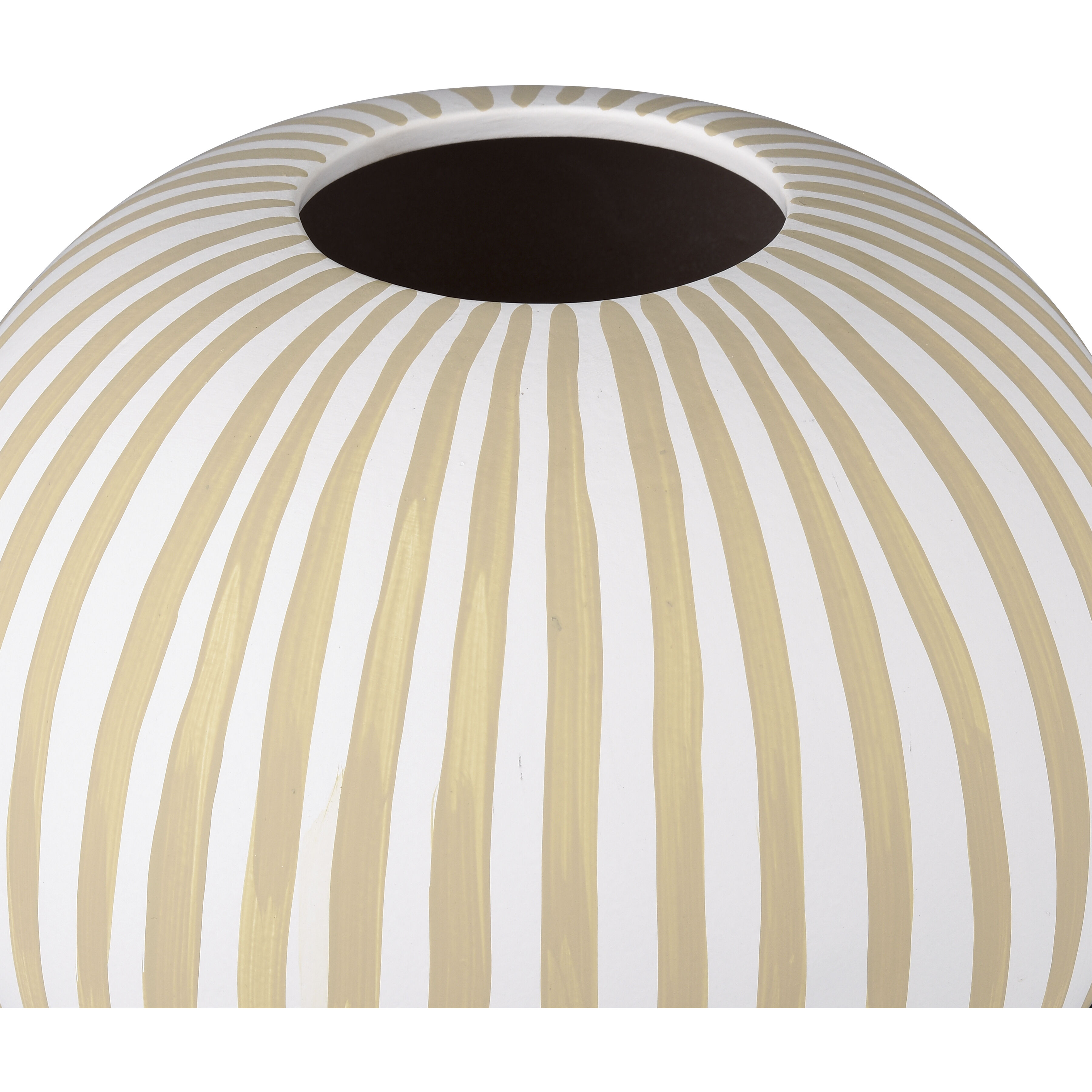 Hawking 16 X 10 inch Vase in White with Beige
