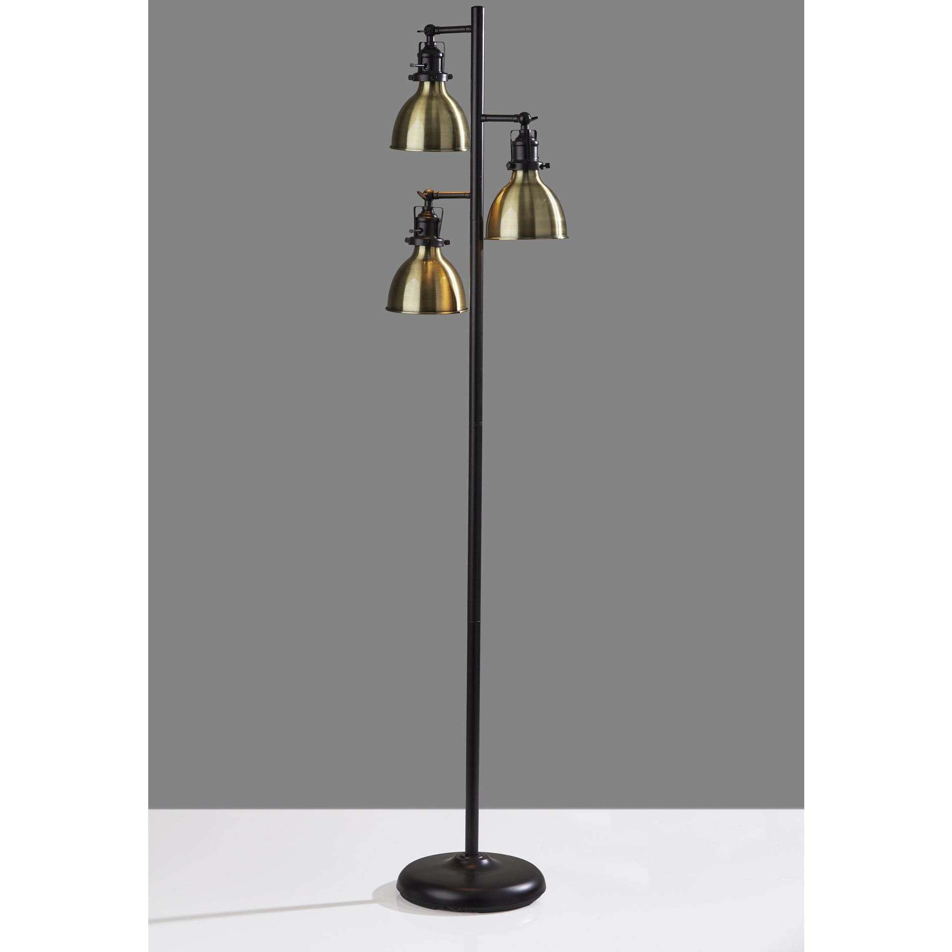 Alden 64.75 inch 40 watt Antique Bronze and Antique Brass Tree Floor Lamp Portable Light, Simplee Adesso