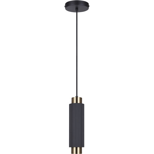 Cohen 1 Light 4.75 inch Black/Gold Pendant Ceiling Light in Black And Gold