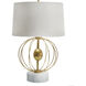 Canada 28.5 inch 100.00 watt Gold Table Lamp Portable Light