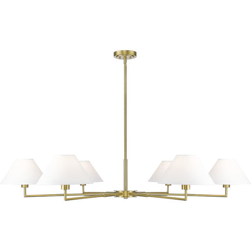 Leila 6 Light 63 inch Luxe Gold Chandelier Ceiling Light