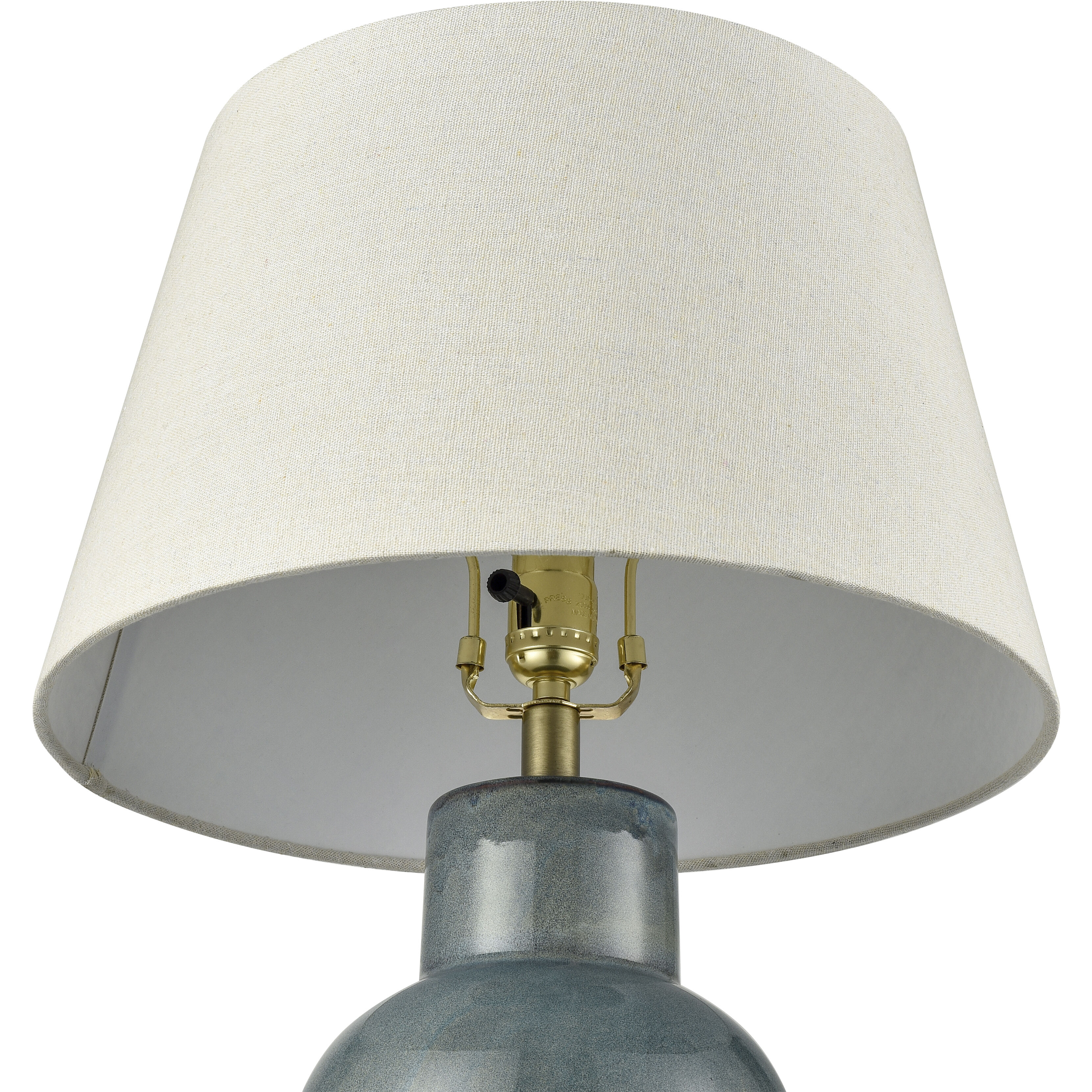 Monrow 23.5 inch 9 watt Light Blue Glazed Table Lamp Portable Light