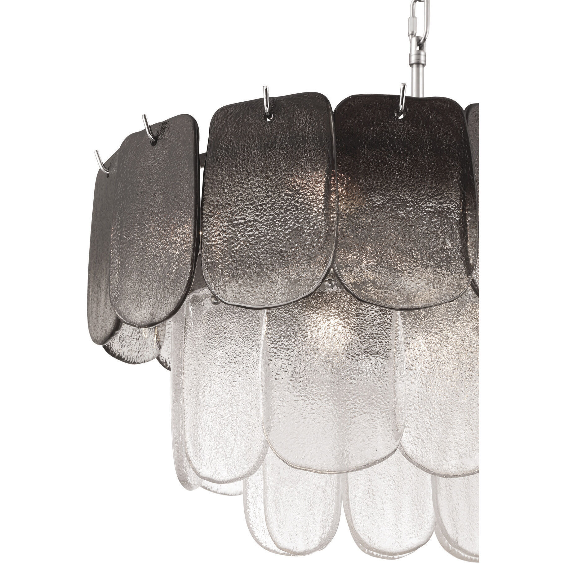 Bianca 12 Light 24.8 inch Polished Nickel Chandelier Ceiling Light in Crystalline Smoke