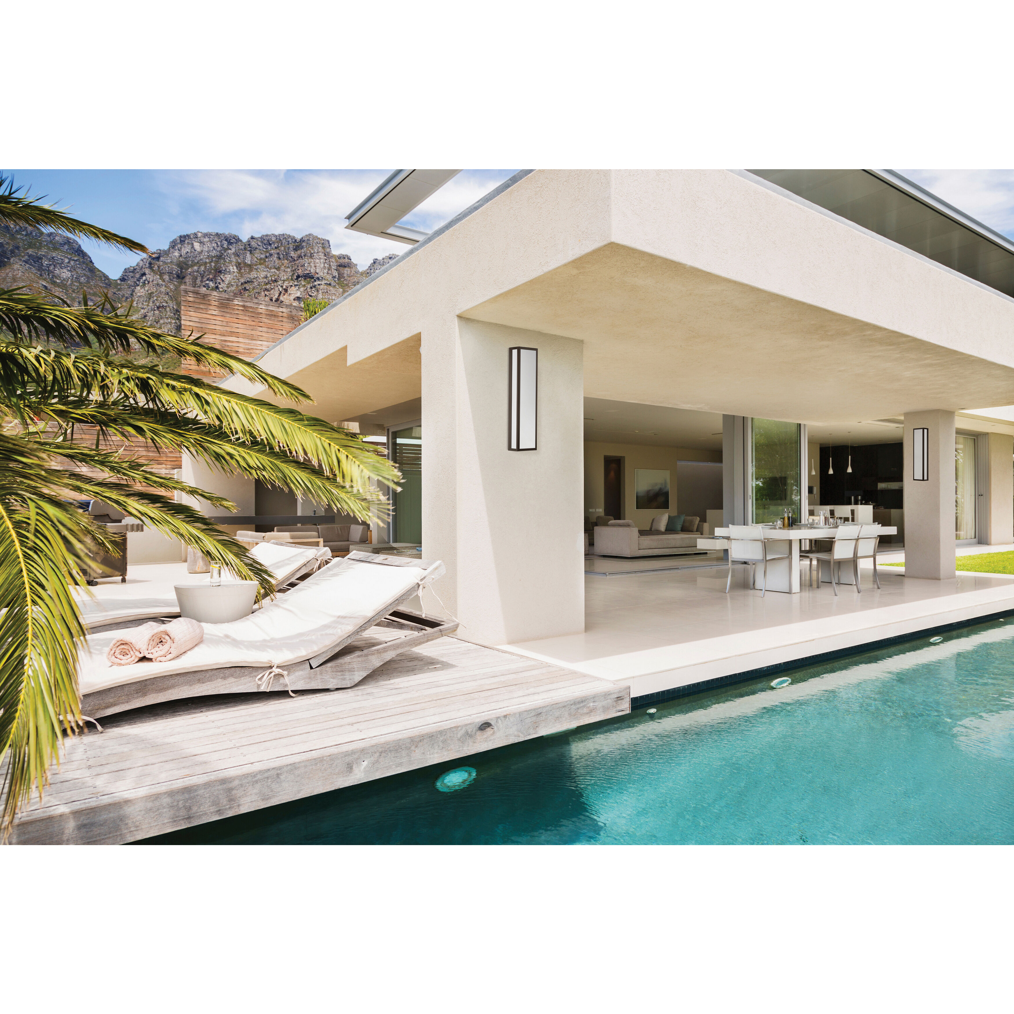 GEO LED 18 inch Bronze Outdoor Wall Sconce