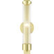 Castleton 1 Light 5 inch Satin Brass Single Sconce Wall Light, Tall