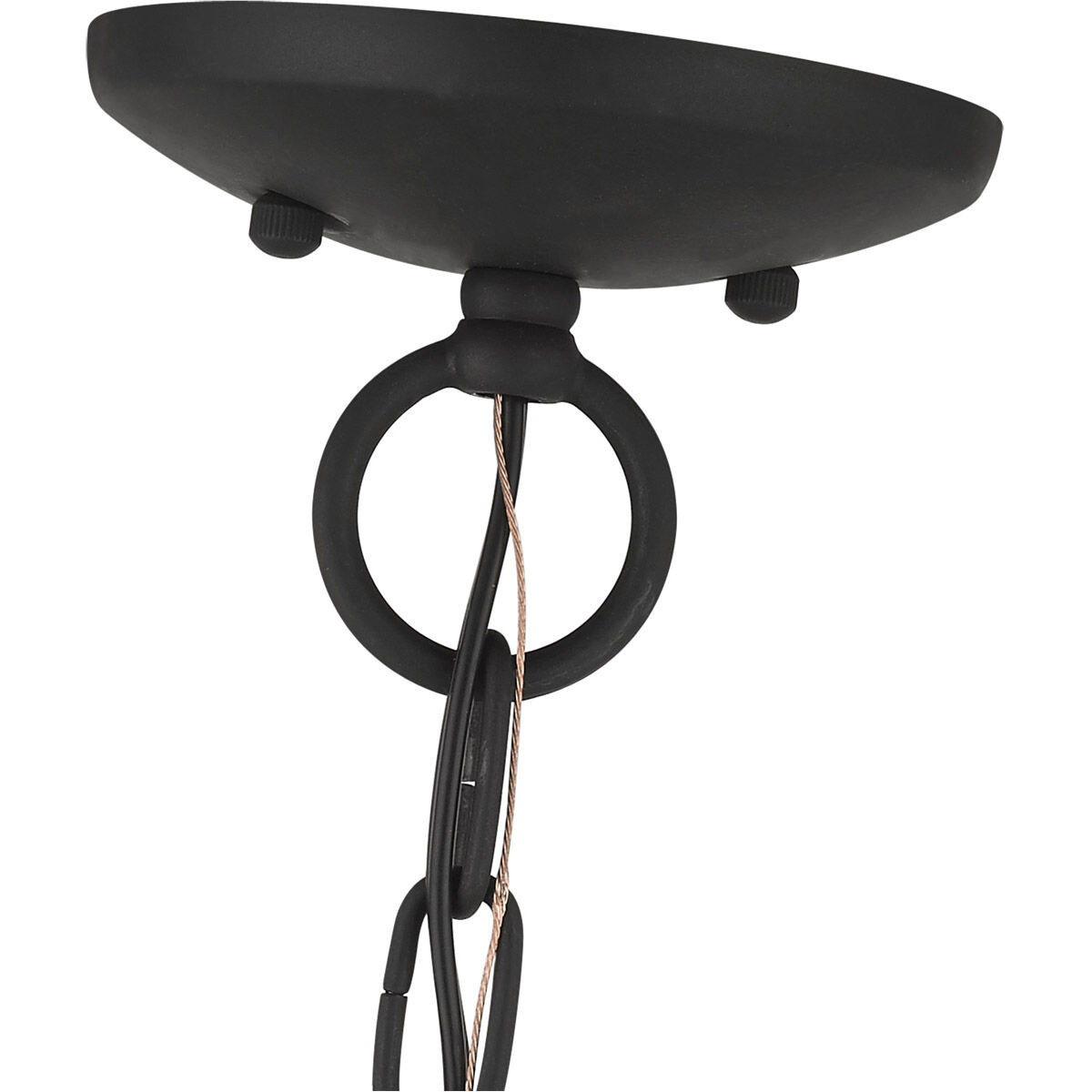 Aria 3 Light 12.63 inch Black Convertible Chandelier / Semi Flush Ceiling Light
