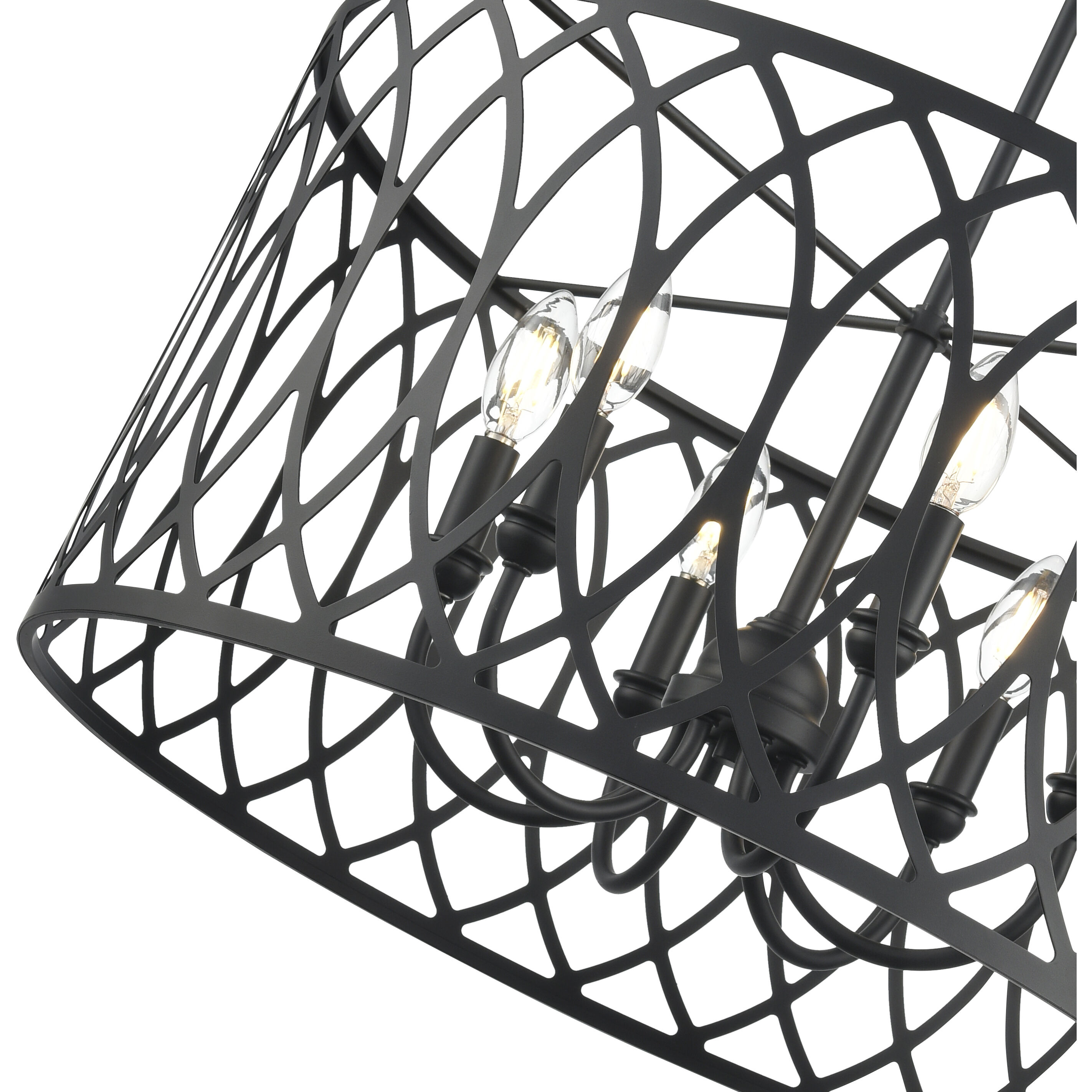 Arelyn 6 Light 23 inch Matte Black Pendant Ceiling Light