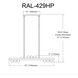 Raleigh 9 Light 42 inch Aged Brass Horizontal Pendant Ceiling Light