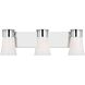 Drew & Jonathan Scott Roy 3 Light 14.5 inch Chrome Vanity Light Wall Light