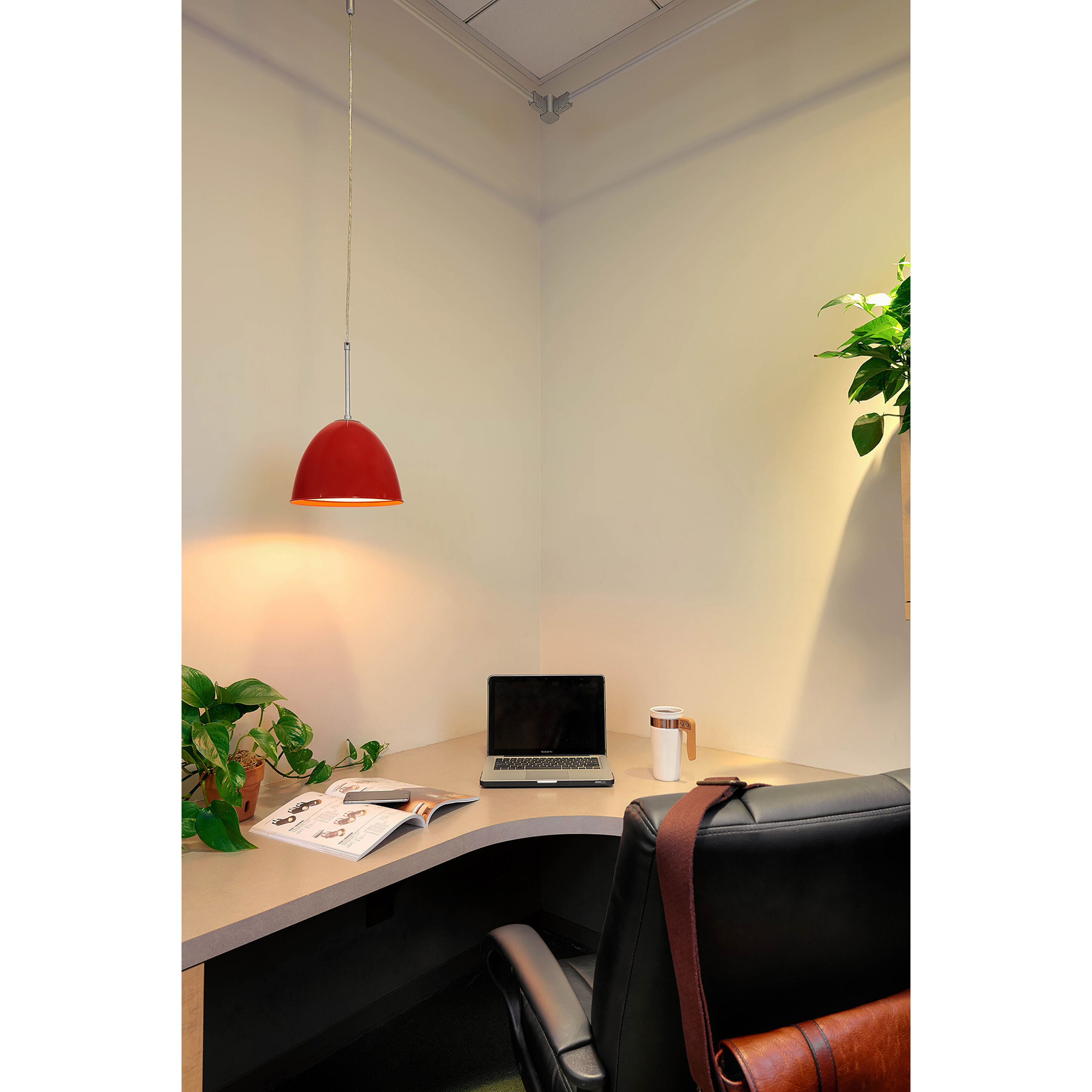 Classic 1 Light 9.6 inch Black and Canary Yellow Large Pendant Ceiling Light