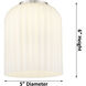 Downtown Urban Bridal Veil 1 Light 5 inch Brushed Brass Mini Pendant Ceiling Light in Gloss White Glass