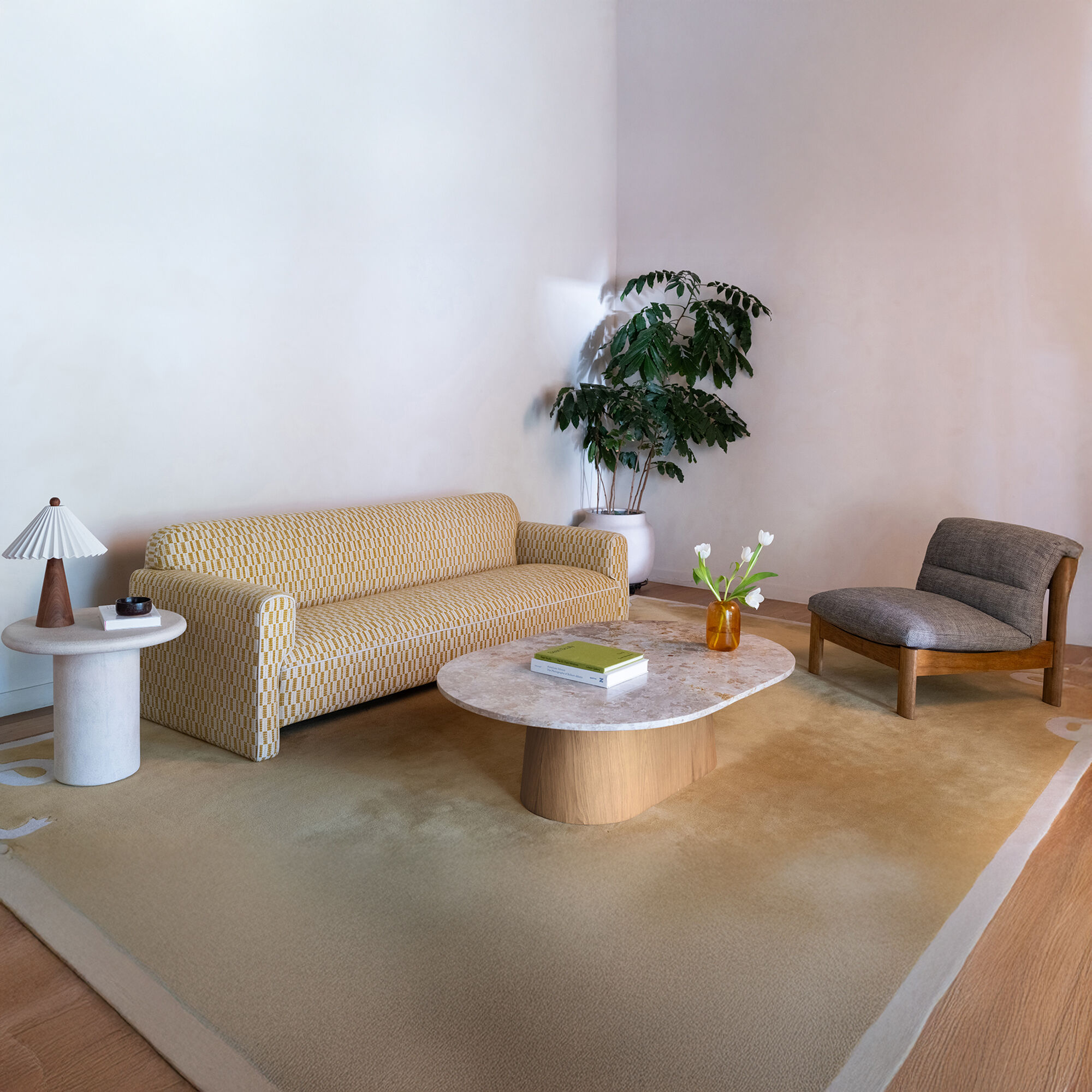 Carly 54 X 36 inch Beige Coffee Table