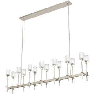 Salita 14 Light 9.38 inch Polished Nickel Pendant Ceiling Light in Ribbed Crystal