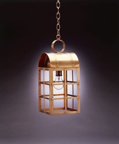 Adams 1 Light 7 inch Antique Copper Hanging Lantern Ceiling Light in Clear Glass, Medium