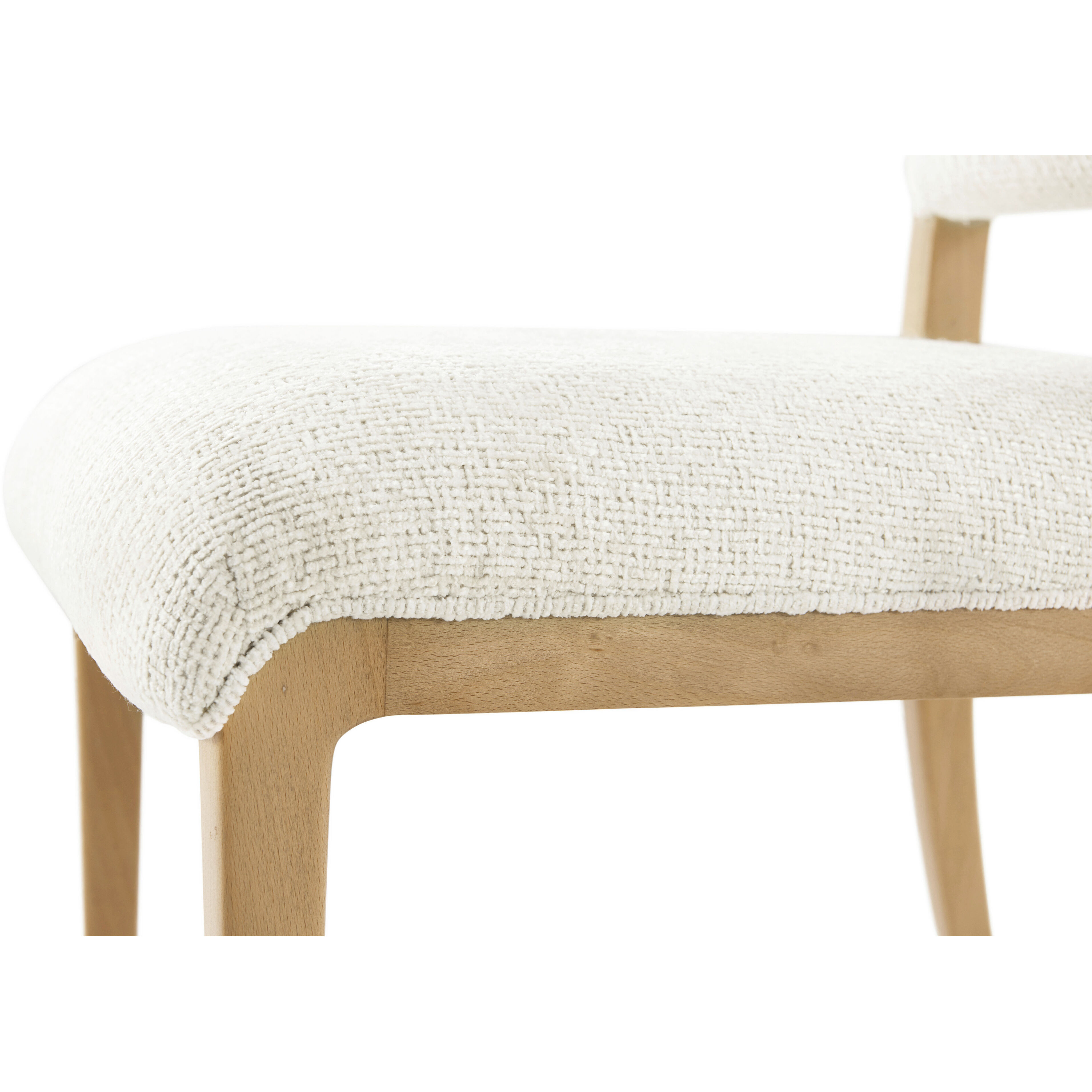 Origins Sesame Dining Side Chair, Wooden, Upholstered