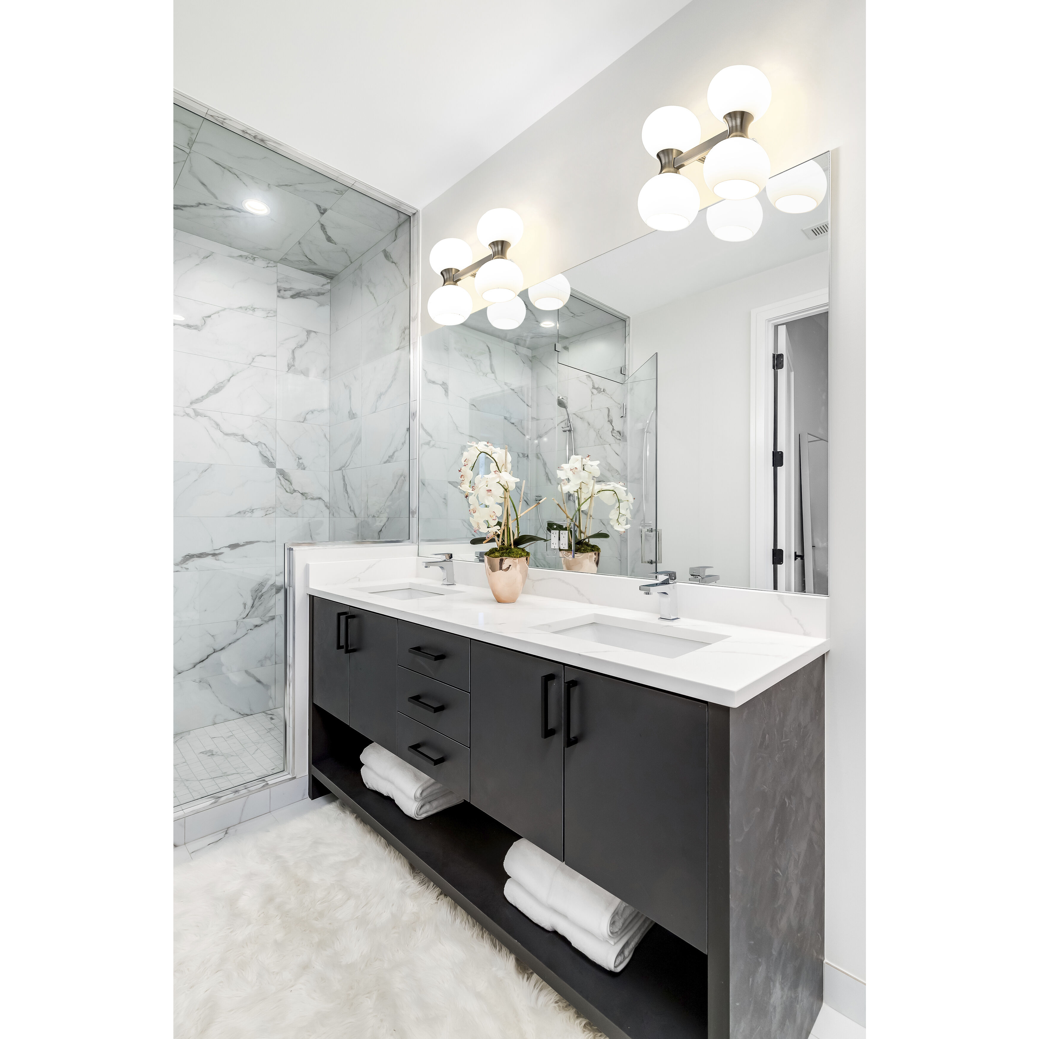 Z Lite 494 8V BN Artemis 8 Light 35 inch Brushed Nickel Bathroom